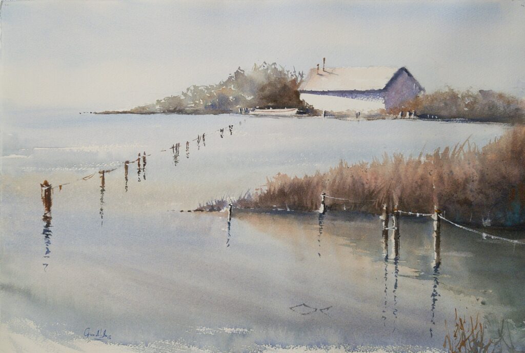 Valli di Comacchio, Acquerello