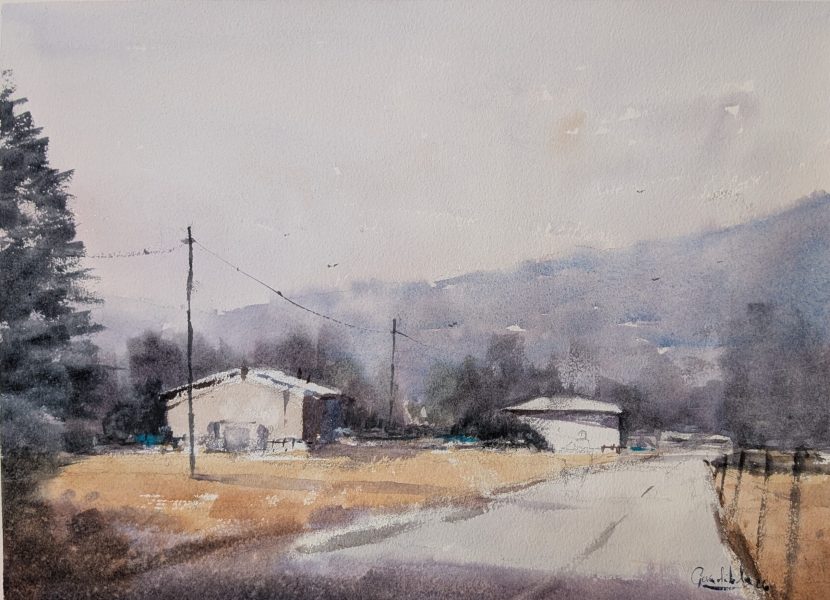 Campo di grano, Acquerello